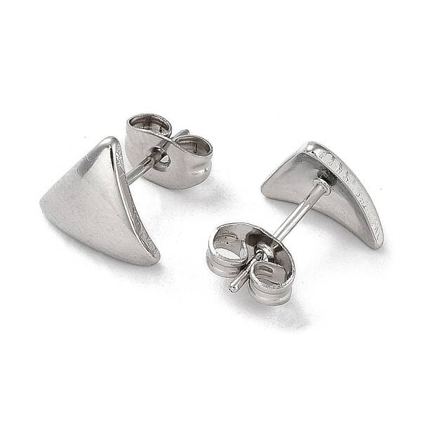 Non-Tarnish 304 Stainless Steel Triangle Ear Studs for Women
