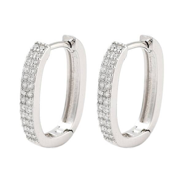 Rack Plating Oval Brass Hoop Earrings