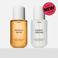 PHLUR Peaches & Cream Body Mist Duo - Peach Skin & Heavy Cream Full Size Hair & Body Fragrance Mist Set (2 x 8 fl oz)
