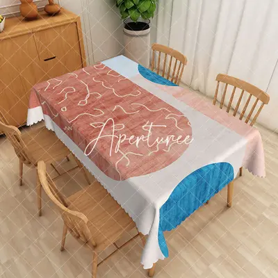Aperturee Boho Stitching Pattern Modern Rectangle Tablecloth, 52 x 70 inch, 30.82 USD, rectangle tablecloths, ZJY05007-A