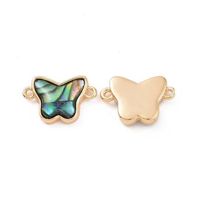 Natural Paua/Abalone Shell Connector Charms