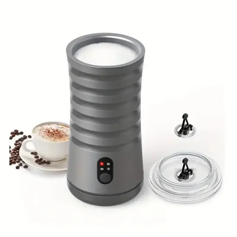 Multifunctional 4-in-1 Milk Frother, 120V Hot & Cold Milk Frother with Temperature Control, Auto Shut-Off Foam Maker for...