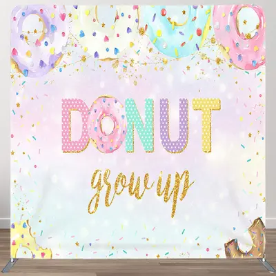 Aperturee Donut Grow Up Fabric Backdrop Cover for Baby Shower - Aperturee