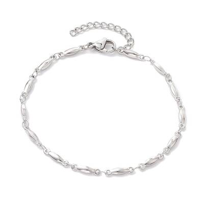 Non-Tarnish 304 Stainless Steel Bar Link Chain Bracelets for Women