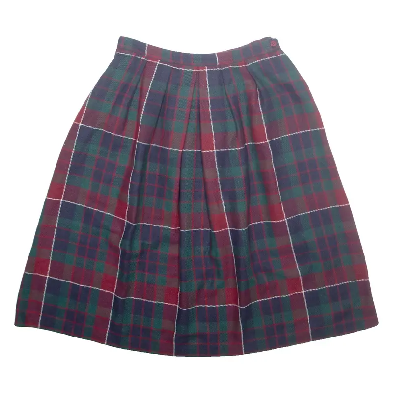RUSS Womens A-Line Skirt Red Midi Check M
