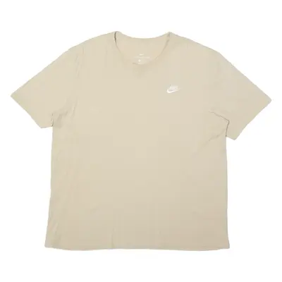 NIKE Mens T-Shirt Beige 2XL