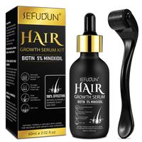 Sefudun 5% Minoxidil for Men and Women Kit -Topical Serum for Scalp Hair Care or Longer Hair Care,Promotes Hair and Beard Gro...