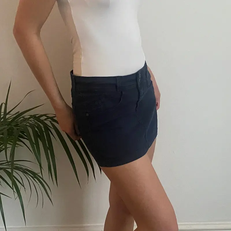 Calliope Mini Skirt - 30W UK 10 Navy Cotton