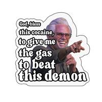 Funny Uncle Baby Billy Give Me Gas To Beat Demon Sticker Vinyl Decal, Fun Decor for Laptops, Water Bottles, Gifts for Friends...