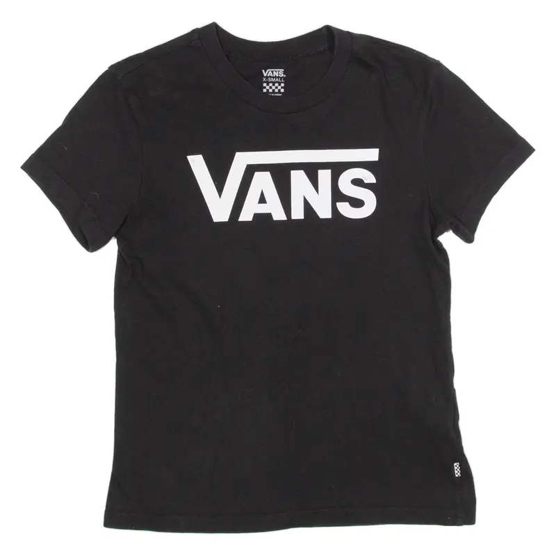 VANS Womens T-Shirt Black XS