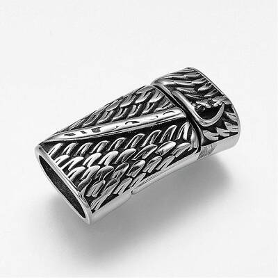 304 Stainless Steel Magnetic Clasps with Glue-in Ends