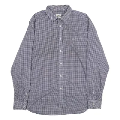 LACOSTE Regular Fit Mens Shirt Blue Gingham Long Sleeve M