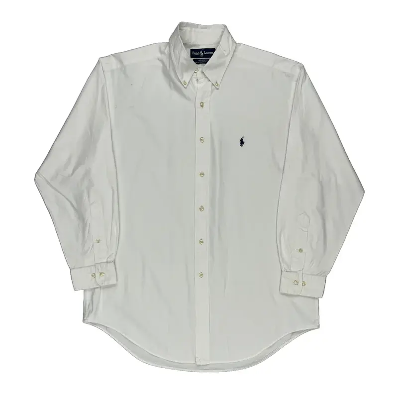 Yarmouth Ralph Lauren Shirt - Large White Cotton