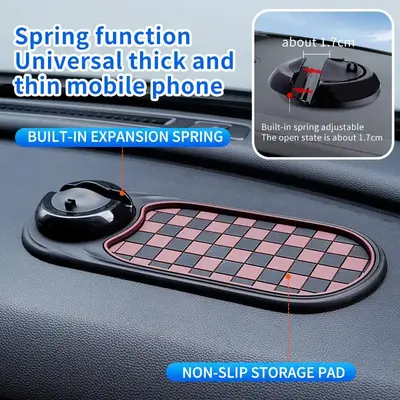 Multifunctional Vehicle-Mounted Anti-Slip Mat, Mobile Phone Navigation Frame, Central Control Storage Mat