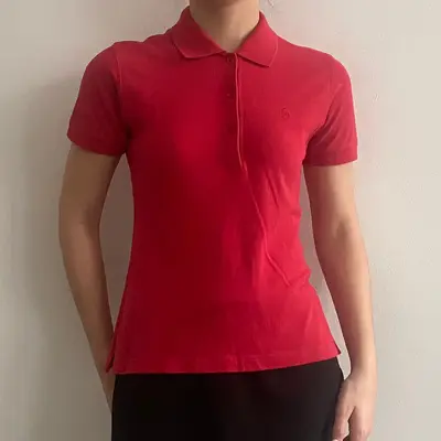Conte Of Florence Polo Shirt - Medium Red Cotton
