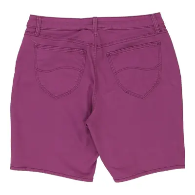 Lee Shorts - 32W UK 12 Purple Cotton