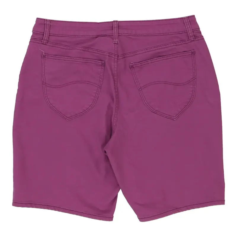 Lee Shorts - 32W UK 12 Purple Cotton