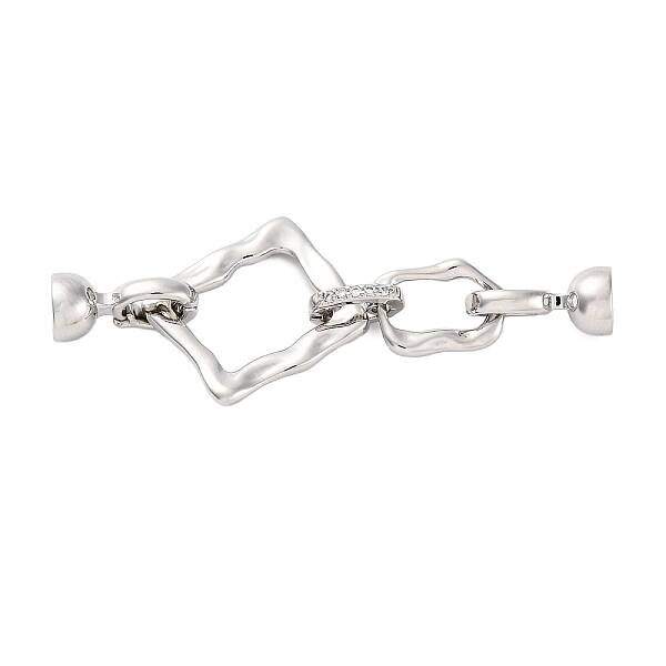 Brass Micro Pave Clear Cubic Zirconia Fold Over Clasps