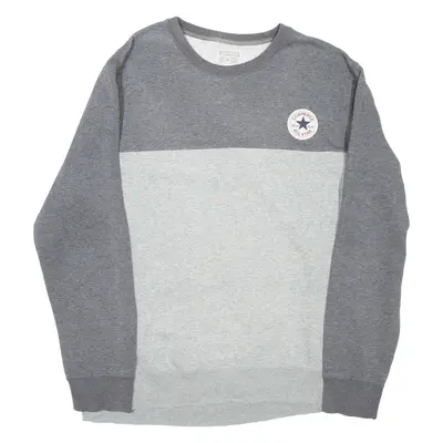 CONVERSE All Star Mens Sweatshirt Grey Crewneck L