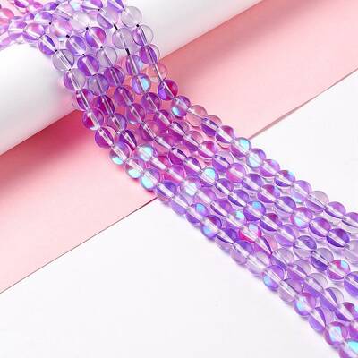 Synthetic Moonstone Beads Strands