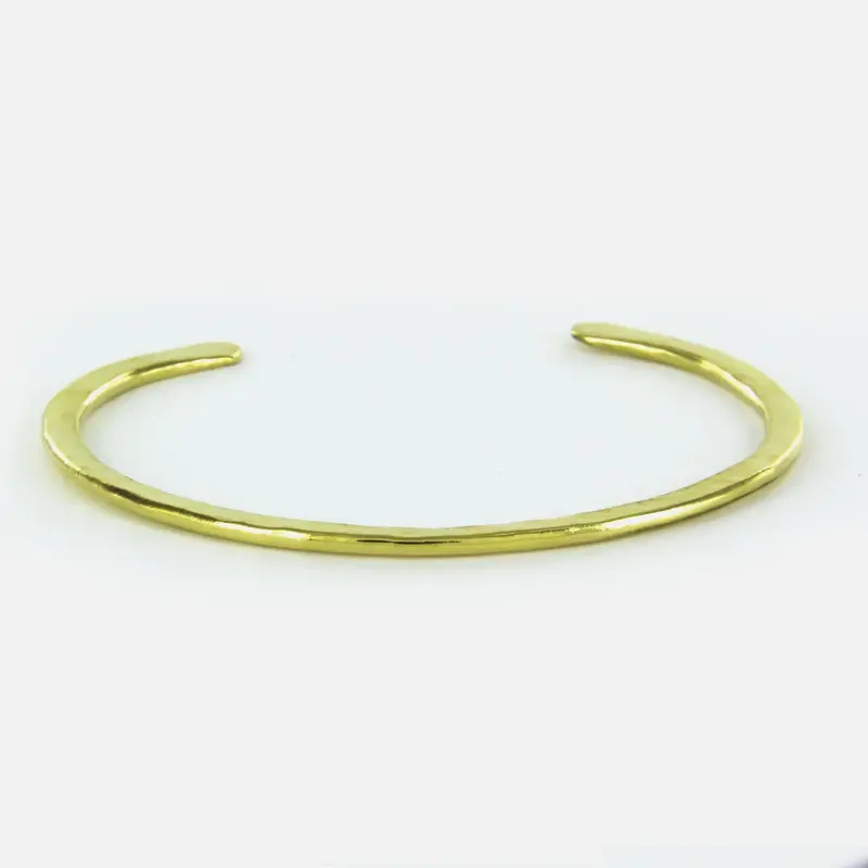 Pounded Brass Cuff Bracelet