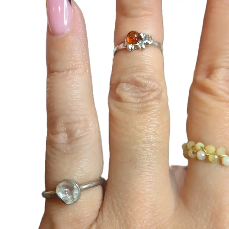 925 Silver Rings Fixed Size 2 Size 3 and Size 4 girl dainty pinky ring