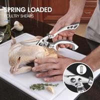 Heavy Duty Stainless Steel Poultry Shears,Multipurpose Kitchen Scissors,Kitchen Shears for Bone, Chicken, Meat, Fish,Turkey,V...