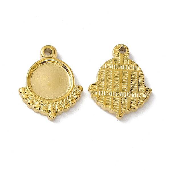 PVD Vacuum Plating 304 Stainless Steel Pendant Cabochon Settings