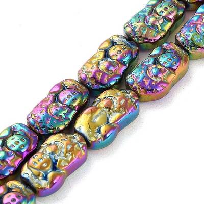 Electroplated Synthetic Non-magnetic Hematite Beads Strands