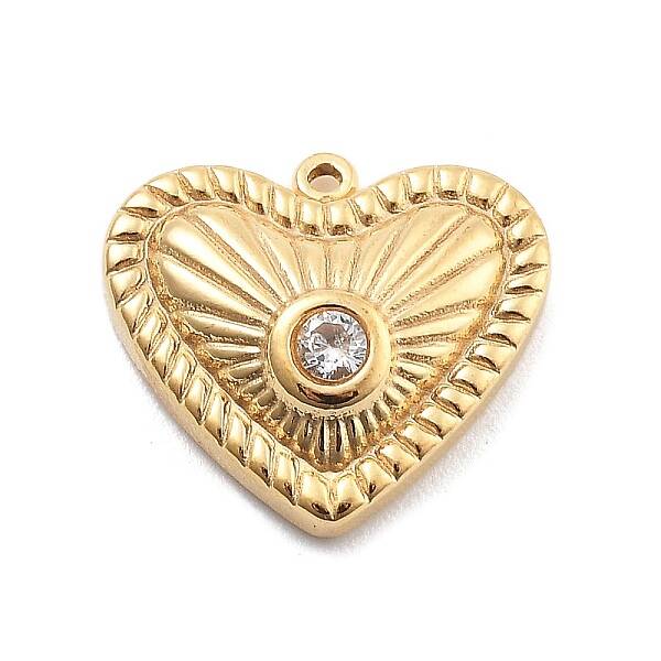 304 Stainless Steel Rhinestone Pendants