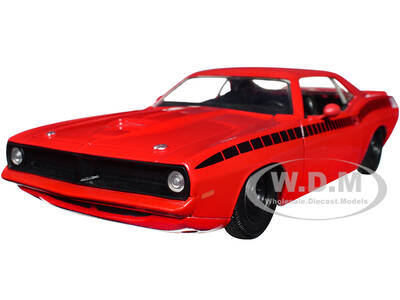 1973 Plymouth Barracuda Red with Black Stripes \