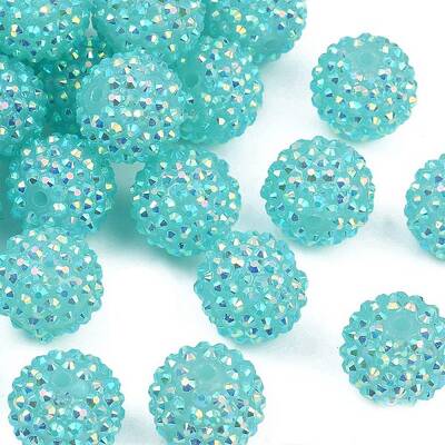 AB-Color Resin Rhinestone Beads
