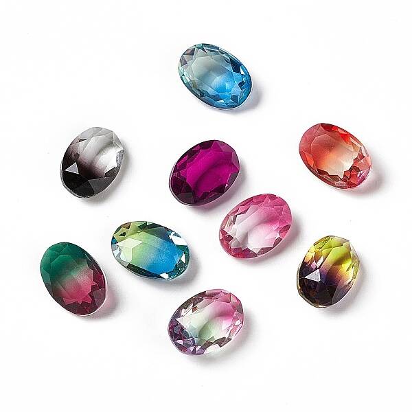 Faceted K9 Glass Rhinestone Cabochons
