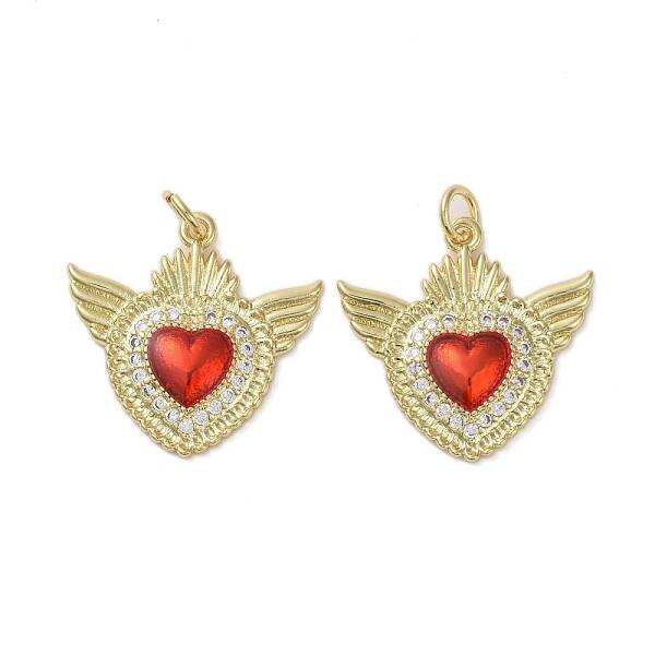 Brass Micro Pave Clear Cubic Zirconia Pendants