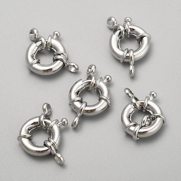 Rack Plating Brass Spring Ring Clasps