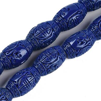 Synthetic Coral Carved Beads Strands