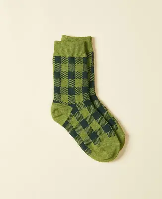 Women's Checkered Socks Ruby