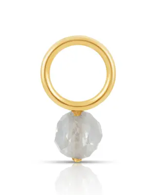 14K Fine One Love Birthstone Charms | Month/Gemstone: March - Aquamarine | Metal Color: Solid Gold
