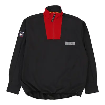 Nautica 1/4 Zip - Large Navy Polyester Blend