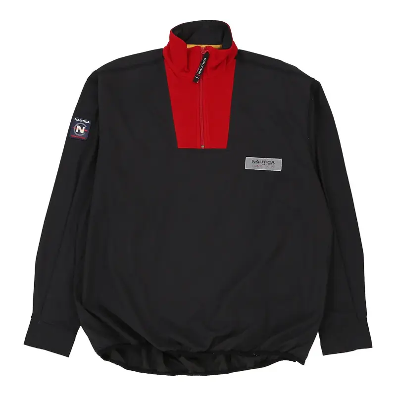Nautica 1/4 Zip - Large Navy Polyester Blend