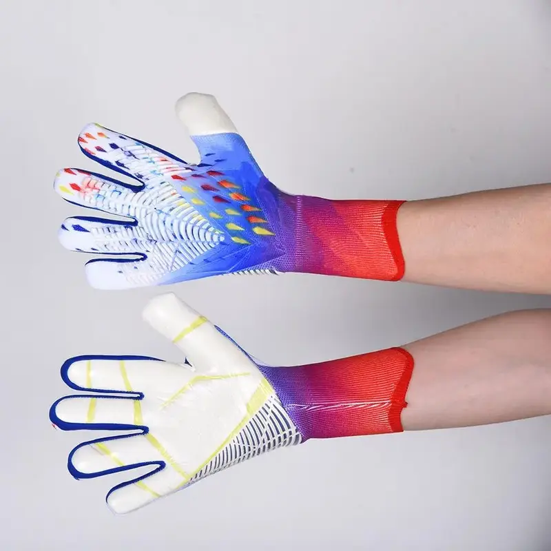 Latex Soccer Goalkeeper Gloves, 1 Pair Comfortable Breathable Versatile Sports Impact Protection Accessories, Durable Non-sli...