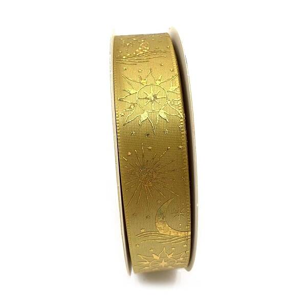 48 Yards Gold Stamping Polyester Ribbon