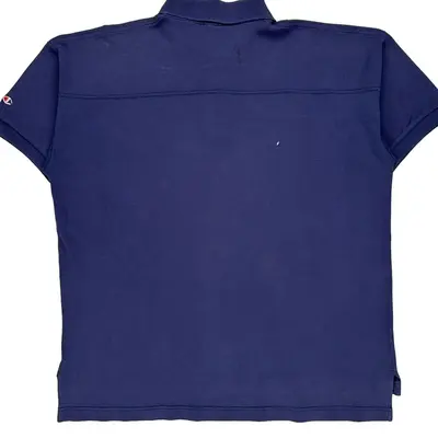 Virginia Tech Champion College Polo Shirt - XL Blue Cotton
