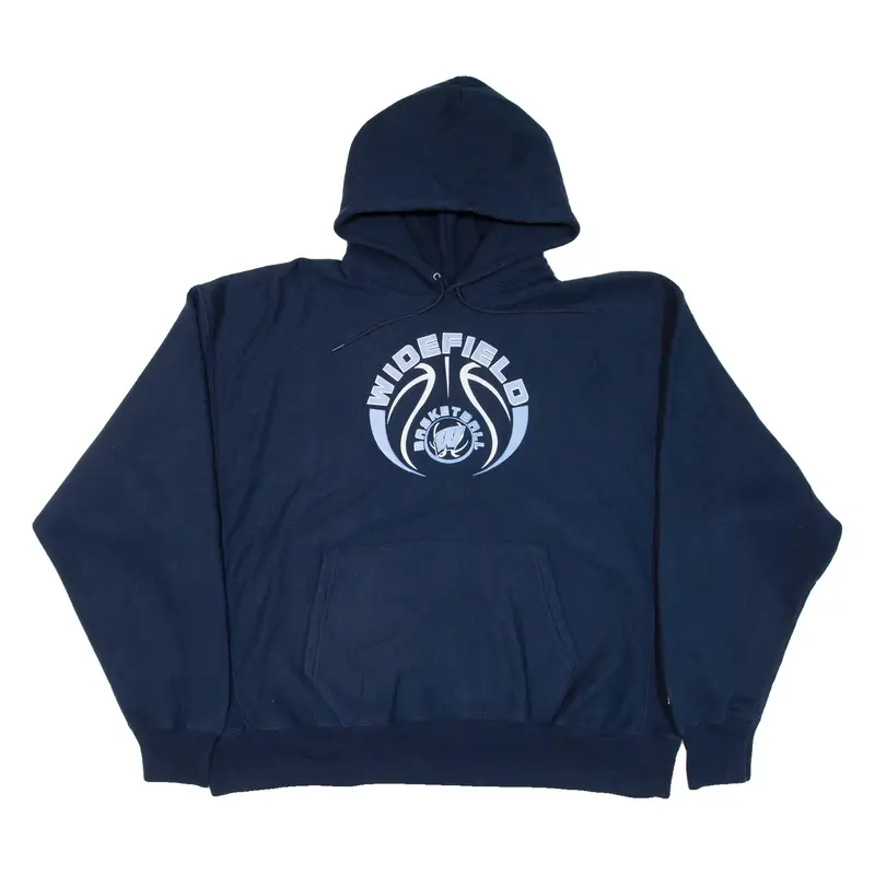 CHAMPION REVERSE WEAVE Widefield Basketball Mens Blue Hoodie USA 2XL