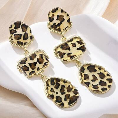 Alloy acrylic Dangle Stud Earrings