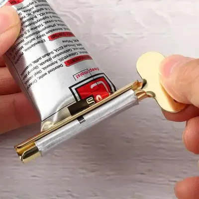 Stainless Steel Toothpaste Squeezer, 1 Count Multipurpose Toothpaste Roller Squeezer, Household Toothpaste Clip, Bathroom Gad...