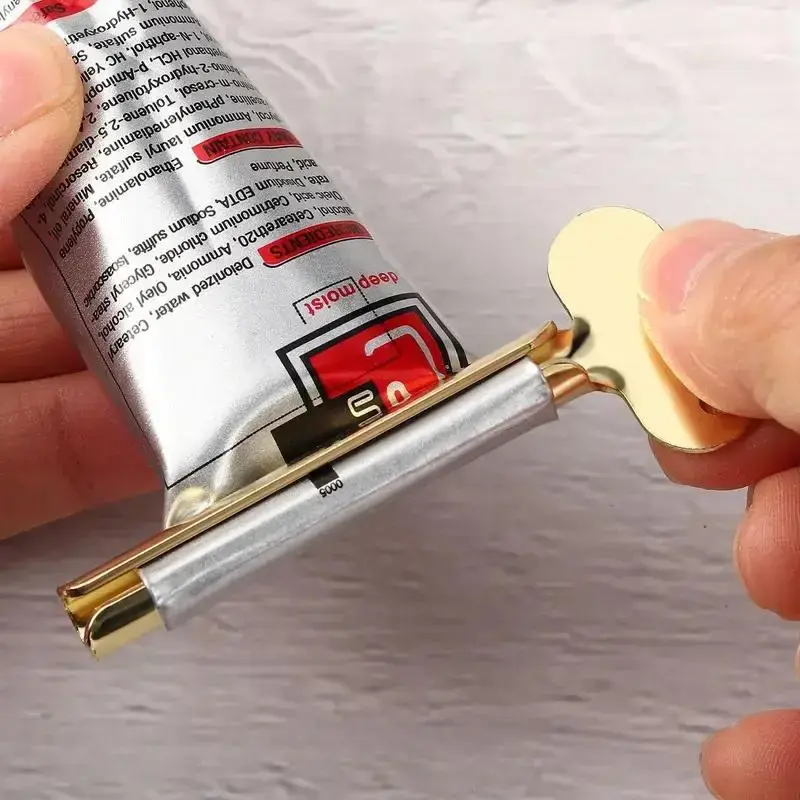 Stainless Steel Toothpaste Squeezer, 1 Count Multipurpose Toothpaste Roller Squeezer, Household Toothpaste Clip, Bathroom Gad...