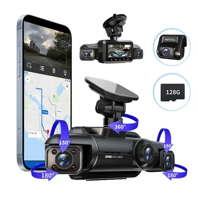 4-Channel 1080P Dashcam Front & Rear & Left & Right, 4X Coverage Dash Camera, Car Gadgets, Car Camera, Practical Video Reco...