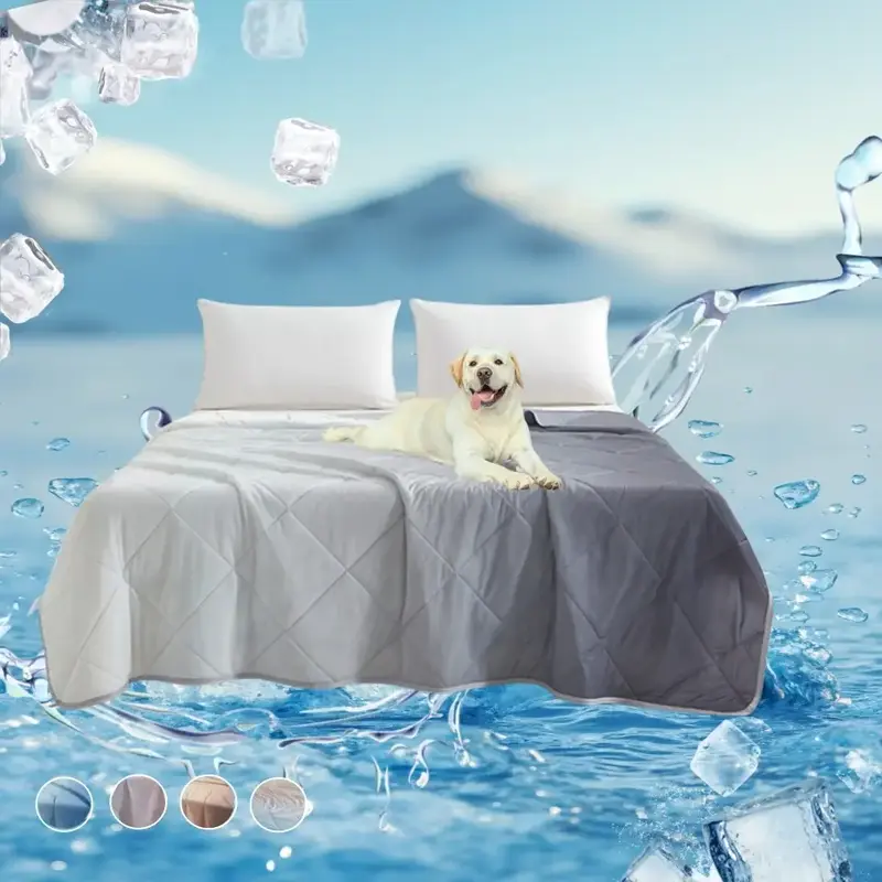 Ice Silk Cooling Blanket, Summer Comfortable Luxury Cooling Blanket, Soft Comfortable Bedding for Home Bedroom, Bedroom Acces...