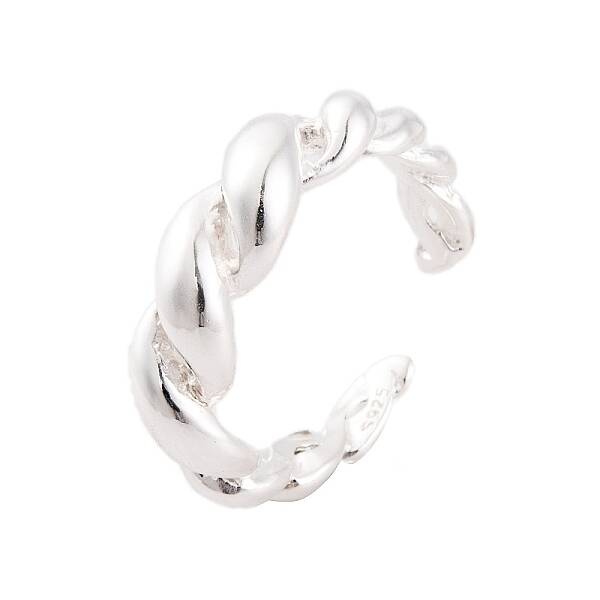 925 Sterling Silver Twist Cuff Open Rings for Women Men